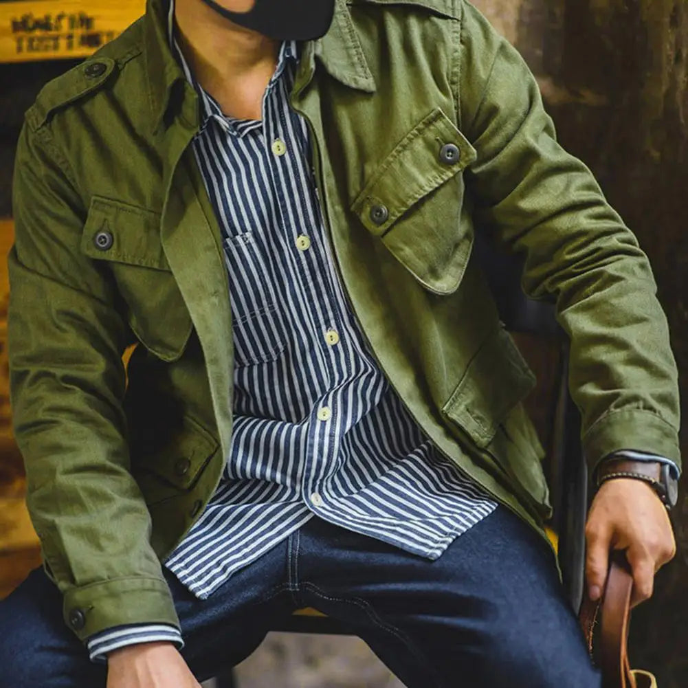 Men's Utility Jacket – Stylish Versatile Streetwear for Everyday Use — close-up