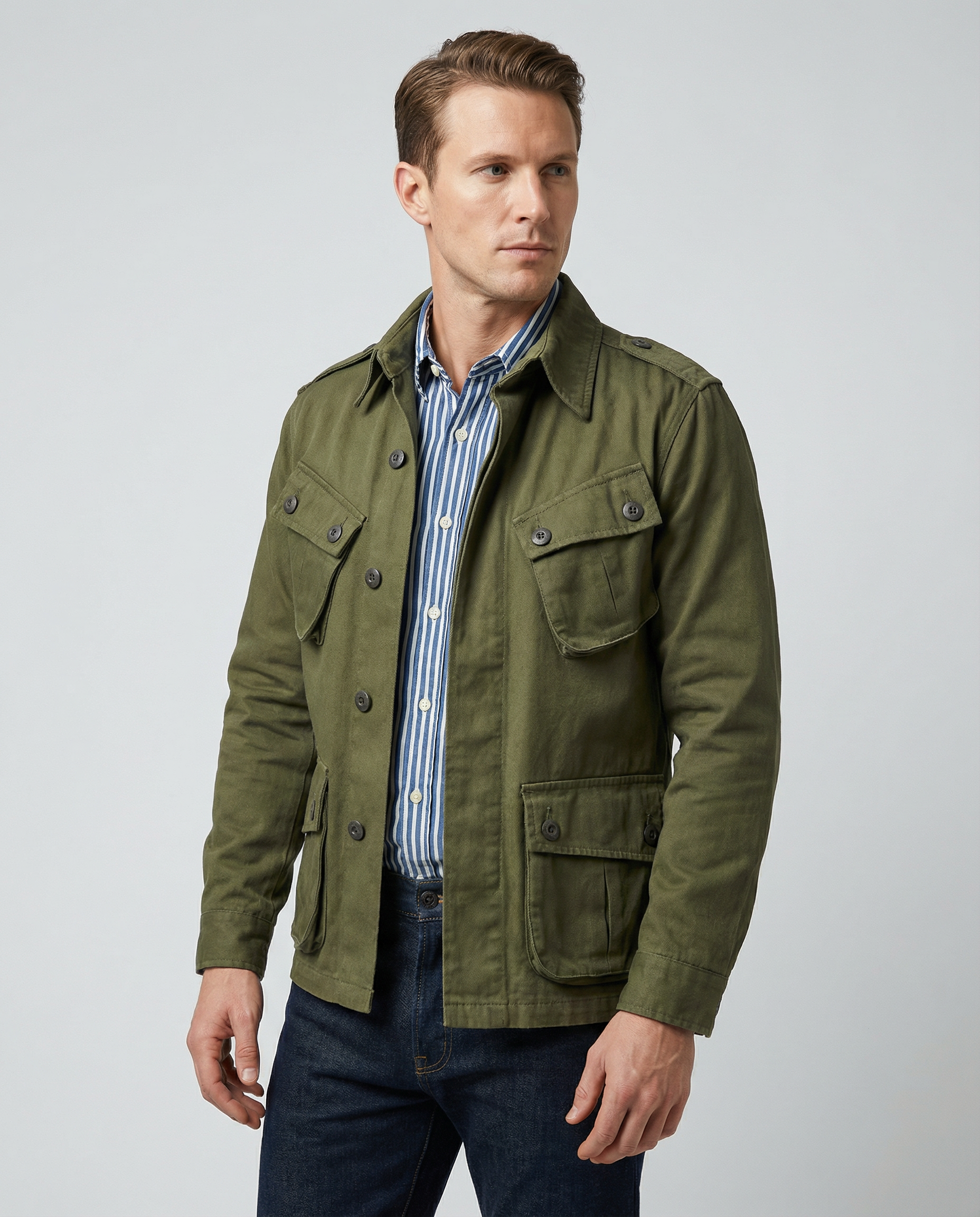 Men's Utility Jacket – Stylish Versatile Streetwear for Everyday Use — detail view