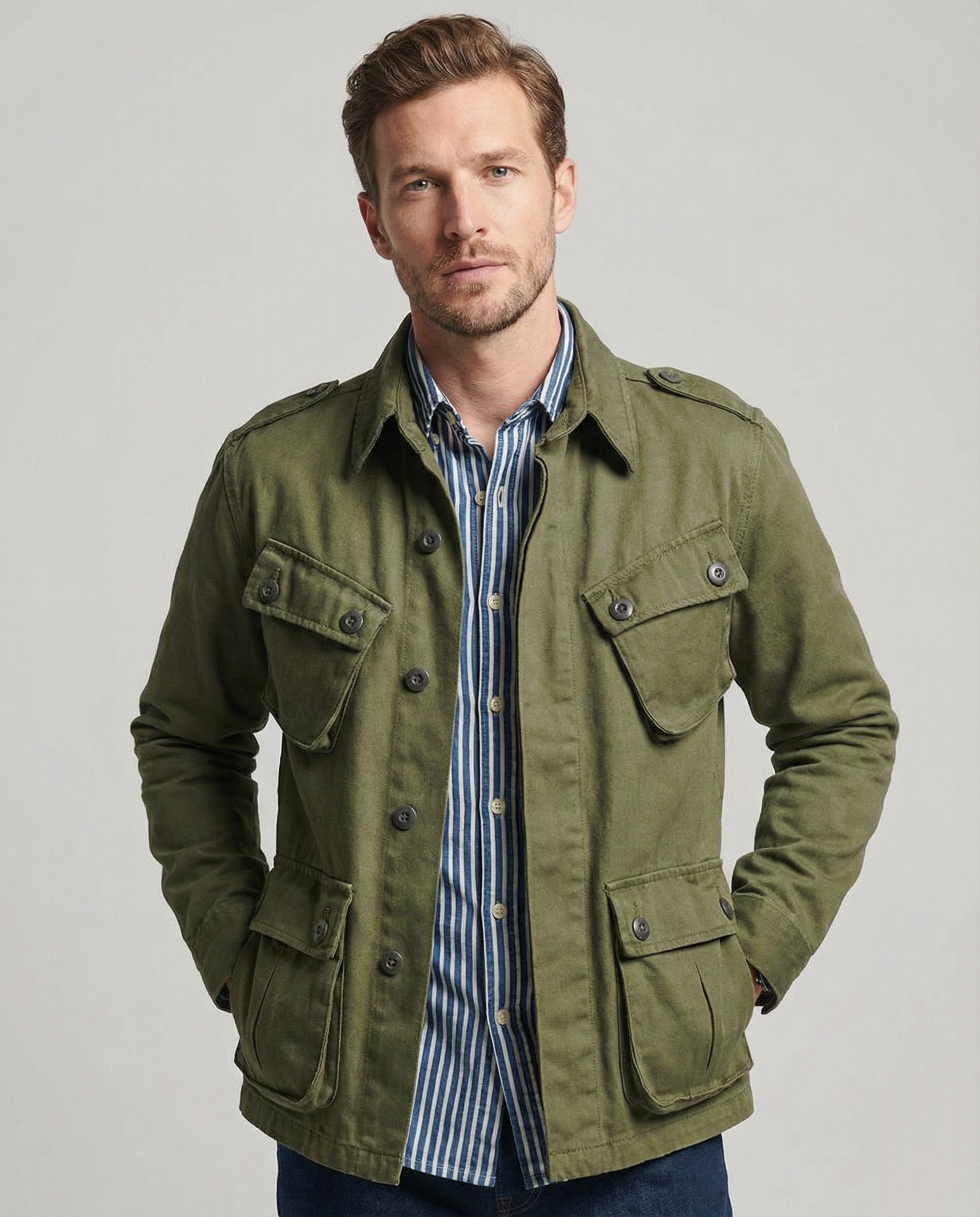 Men's Utility Jacket – Stylish Versatile Streetwear for Everyday Use — side view