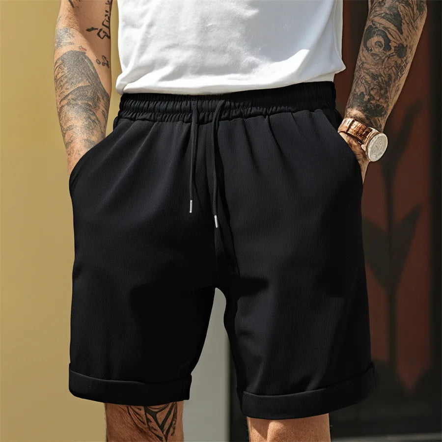 Men's Activewear Shorts – Lightweight Breathable Jogging Bottoms — back view