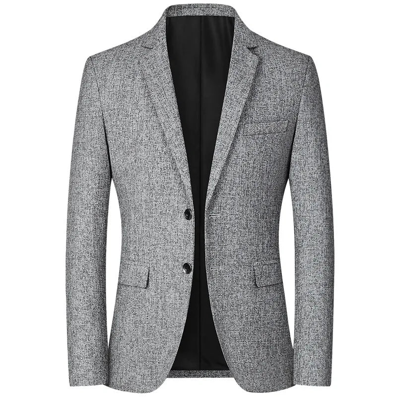 Men's Blazer Jacket – Simple Solid Color for Business Casual Style — side view
