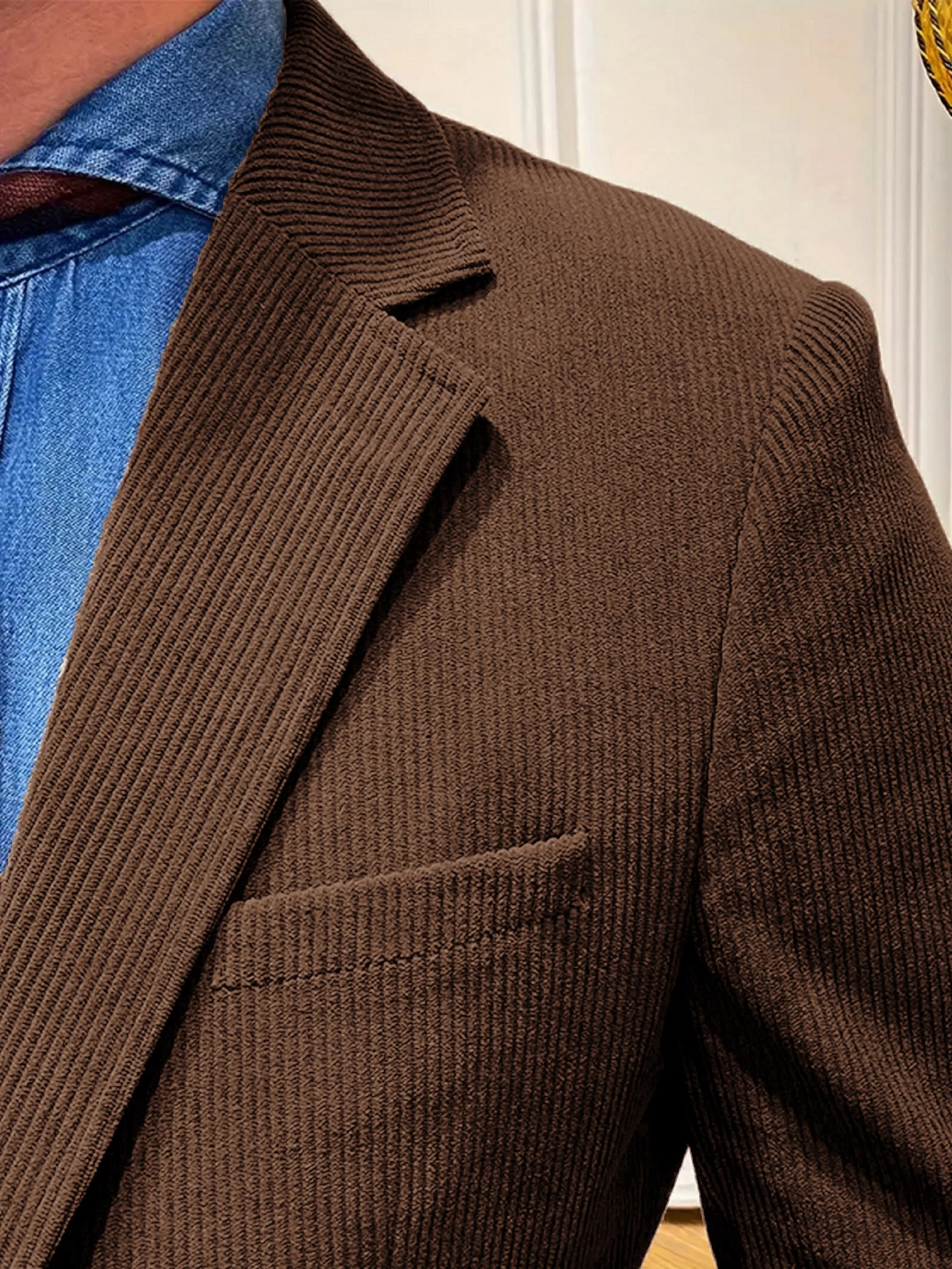 Men's Blazer Jacket – Stylish Casual Design with Pockets — detail view