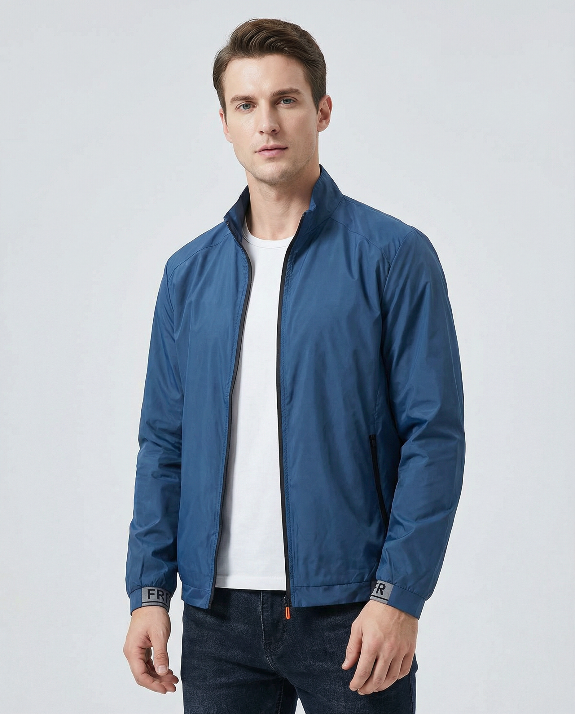 Men's Casual Bomber Jacket – Lightweight Slim Fit for Stylish Street Looks — side view