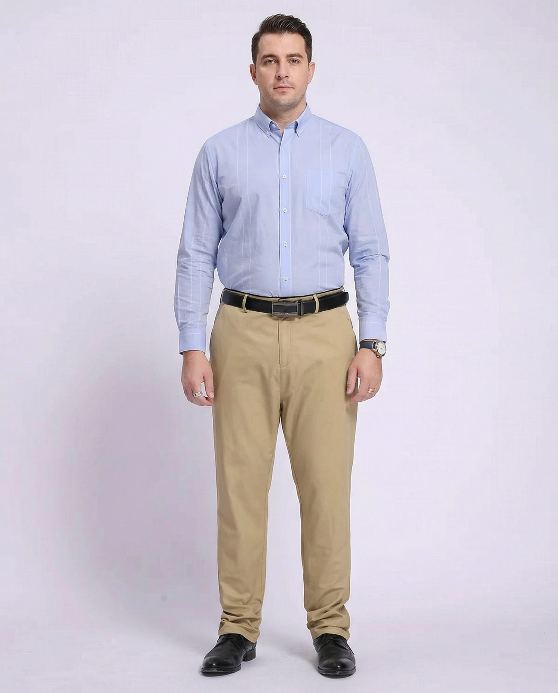 Men's Casual Chinos – Breathable Cotton Comfort for Everyday Wear — detail view