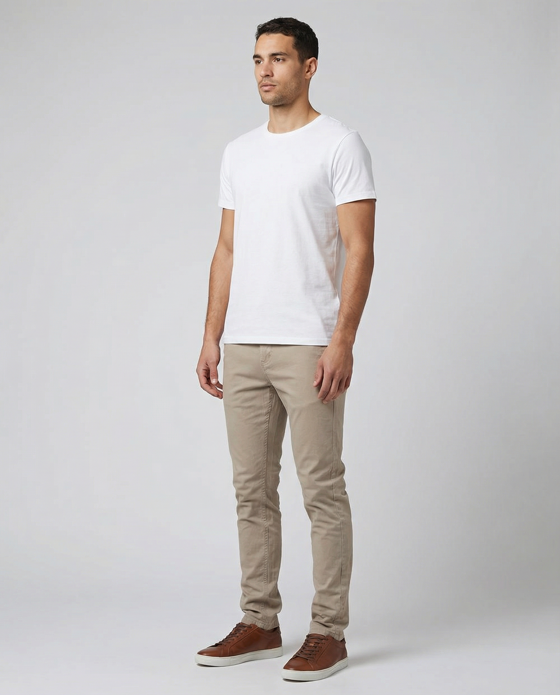 Men's Casual Chinos – Slim Fit Cotton Trousers for Versatile Everyday Wear — side view