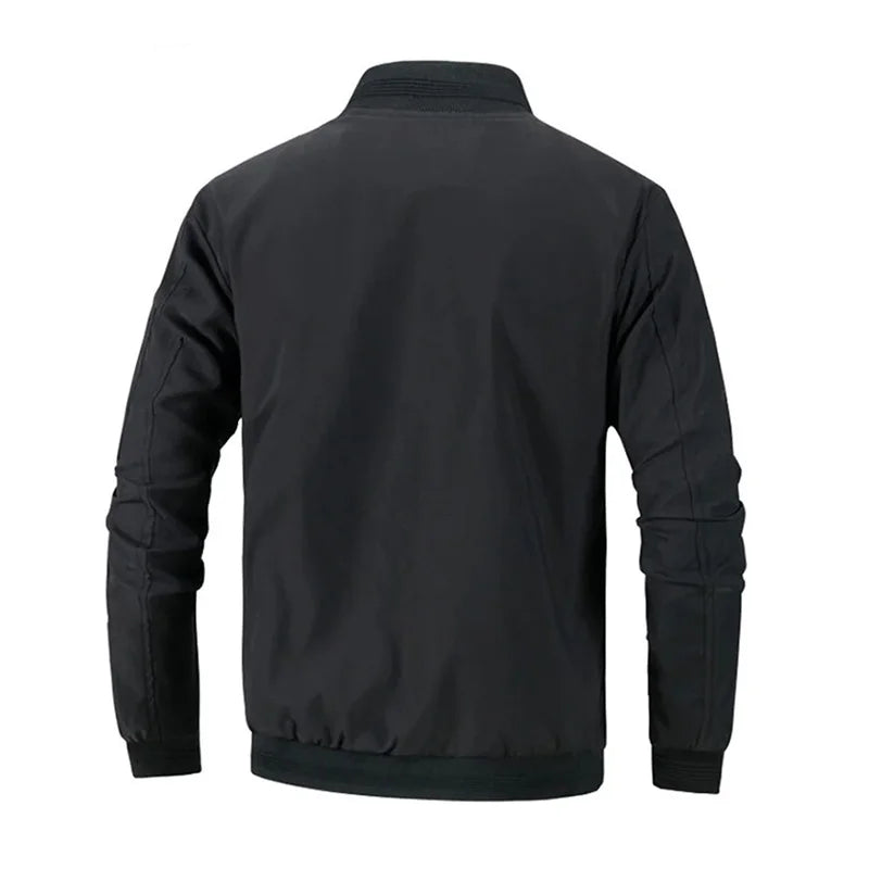 Men's Casual Jacket – Windproof Slim Fit Baseball Coat for Stylish Spring Outings — alternative angle