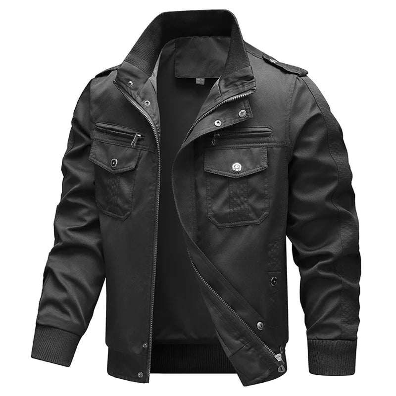 Men's Casual Jacket – Windproof Tactical Design for Outdoor Adventures — styling detail