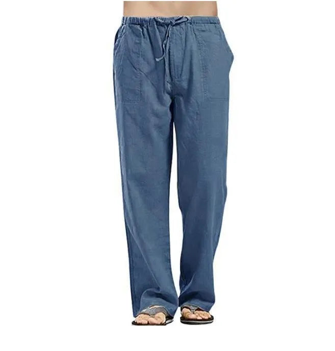 Men's Casual Linen Pants – Breathable Summer Comfort — fit overview