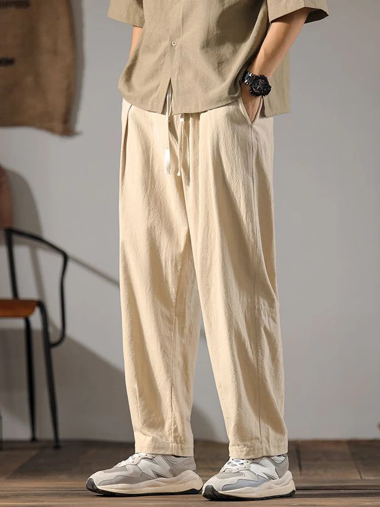 Men's Casual Linen Pants – Lightweight Summer Comfort — alternative angle