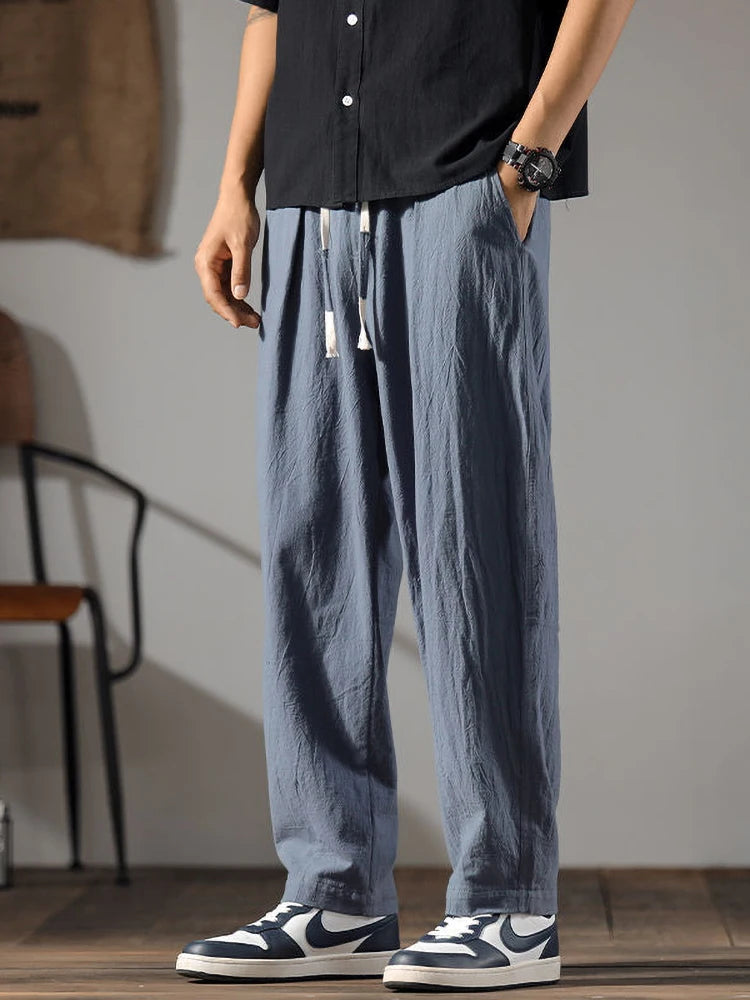 Men's Casual Linen Pants – Lightweight Summer Comfort — close-up