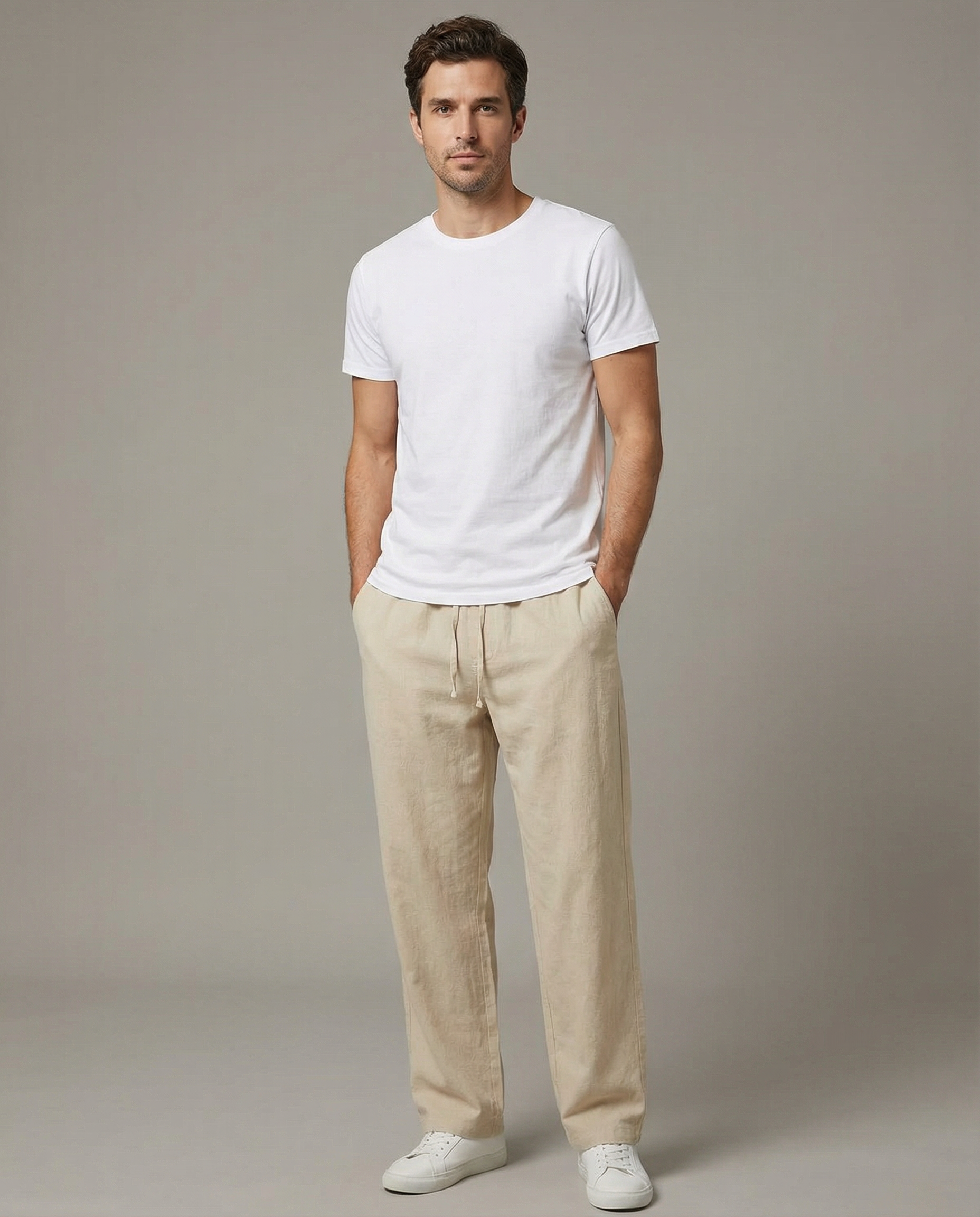 Men's Casual Linen Pants – Lightweight Summer Comfort