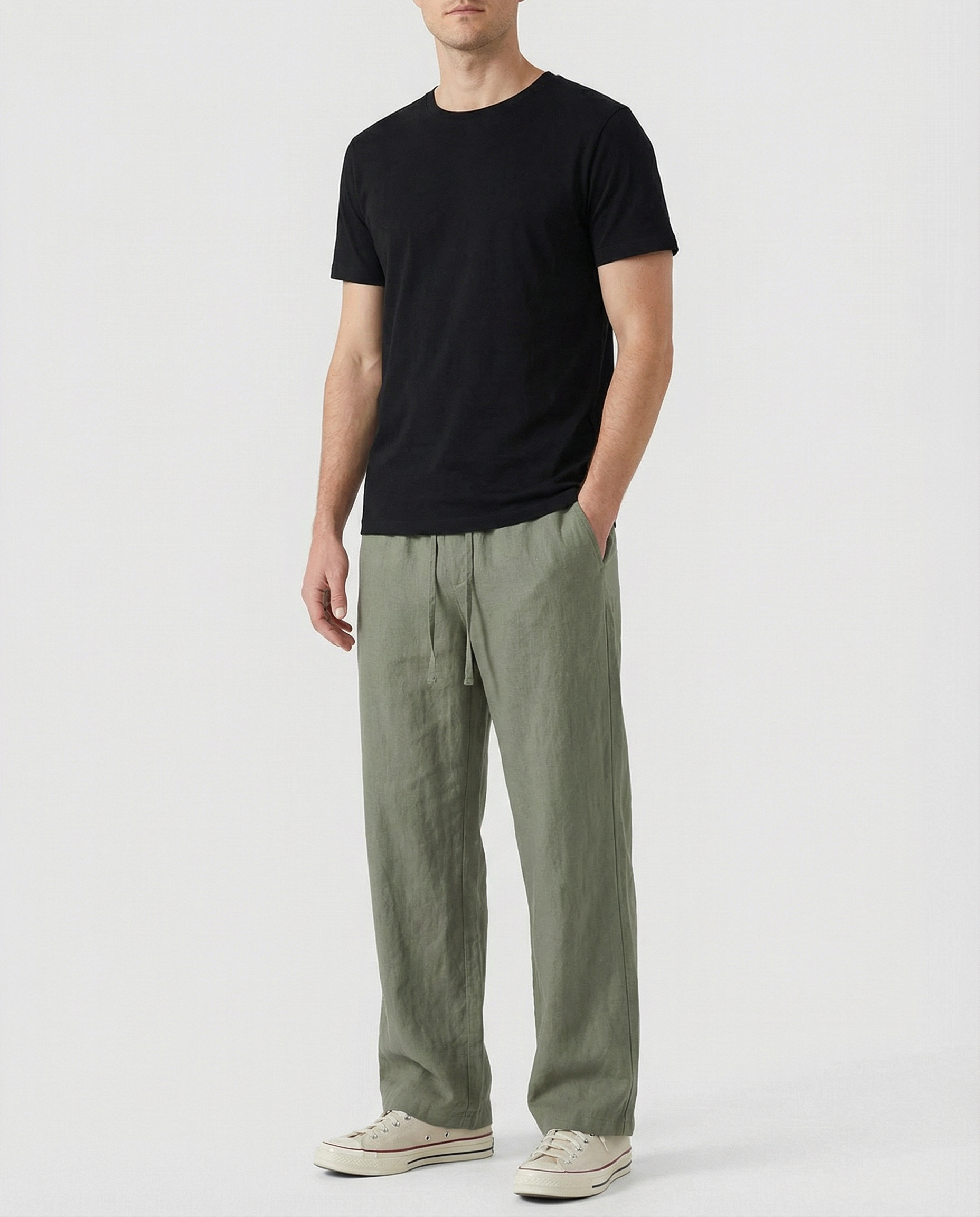 Men's Casual Pants – Breathable Wide Leg Joggers — alternative angle