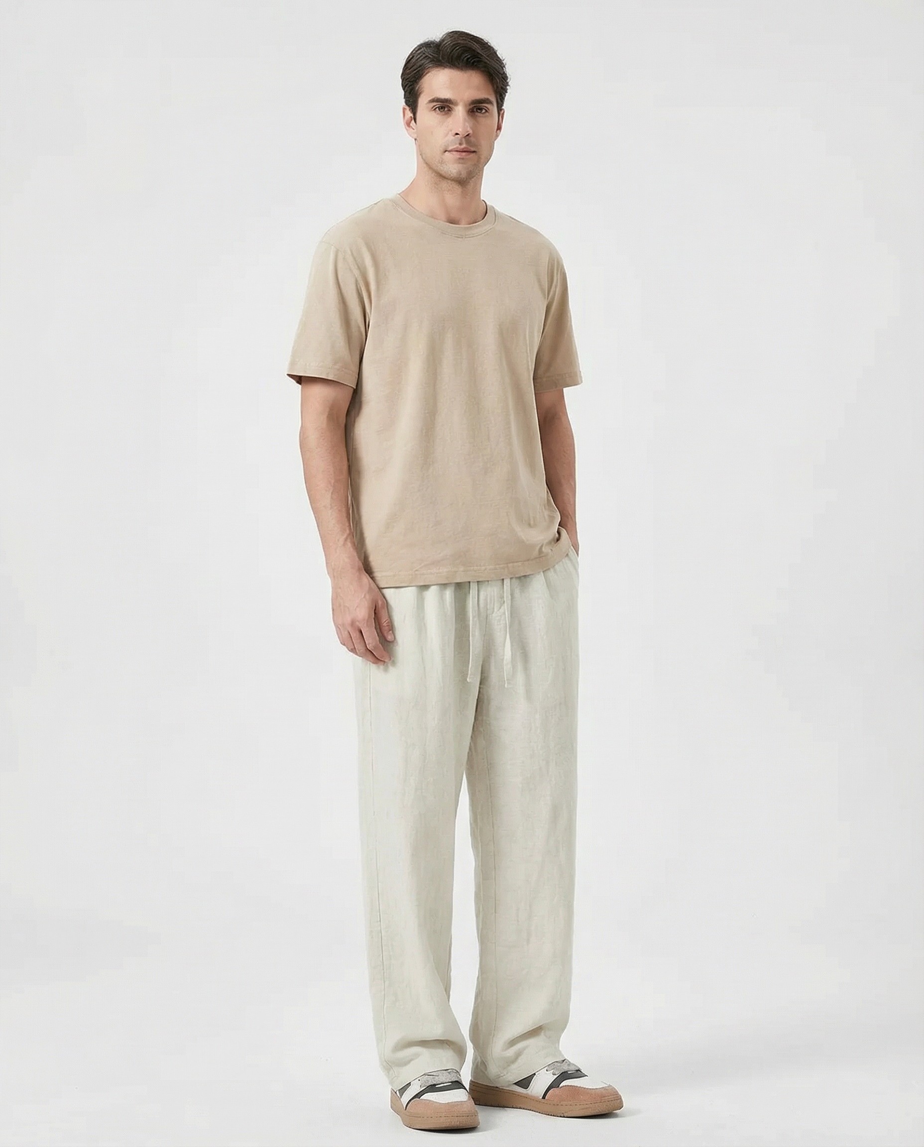 Men's Casual Pants – Breathable Wide Leg Joggers — close-up