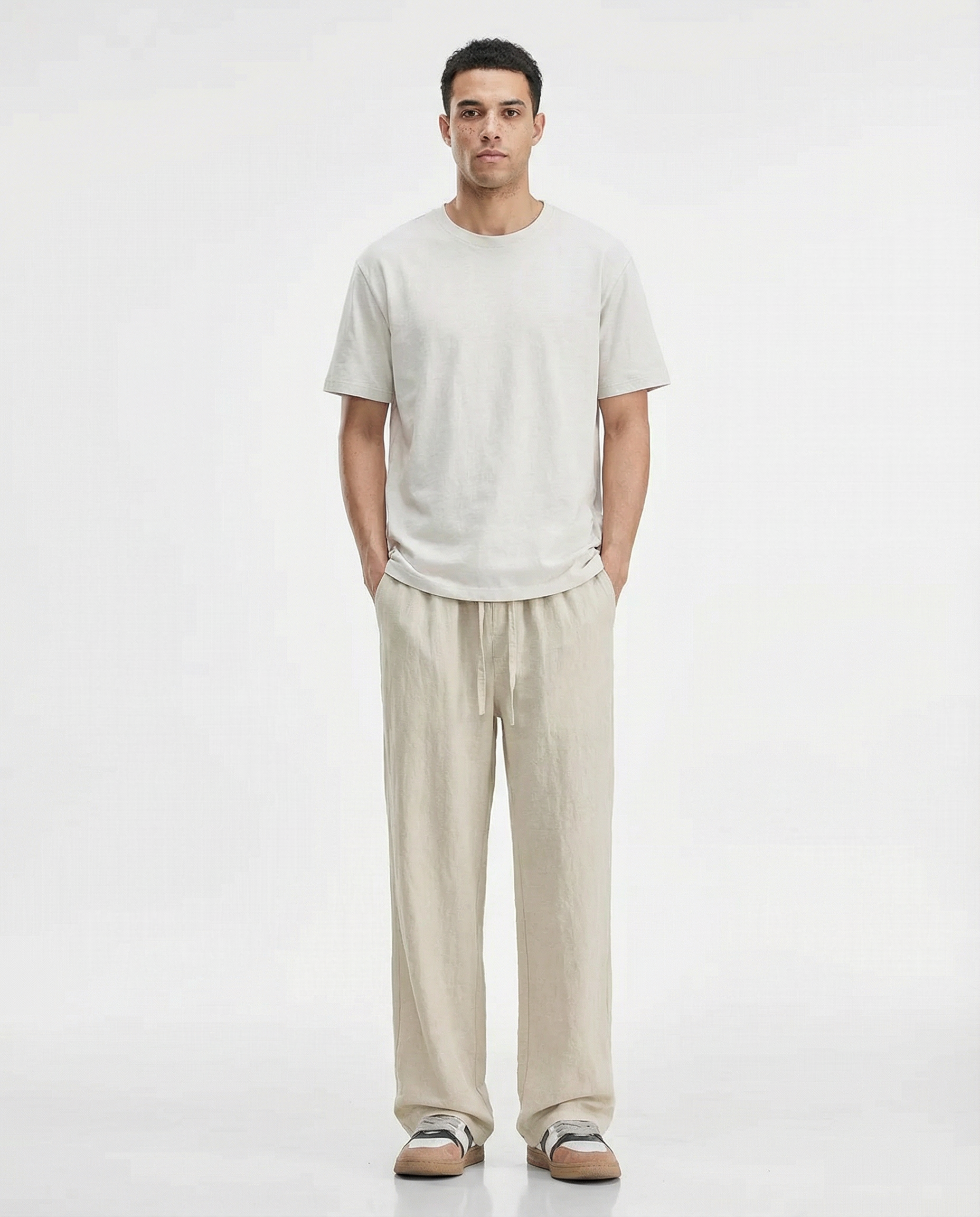Men's Casual Pants – Breathable Wide Leg Joggers — detail view