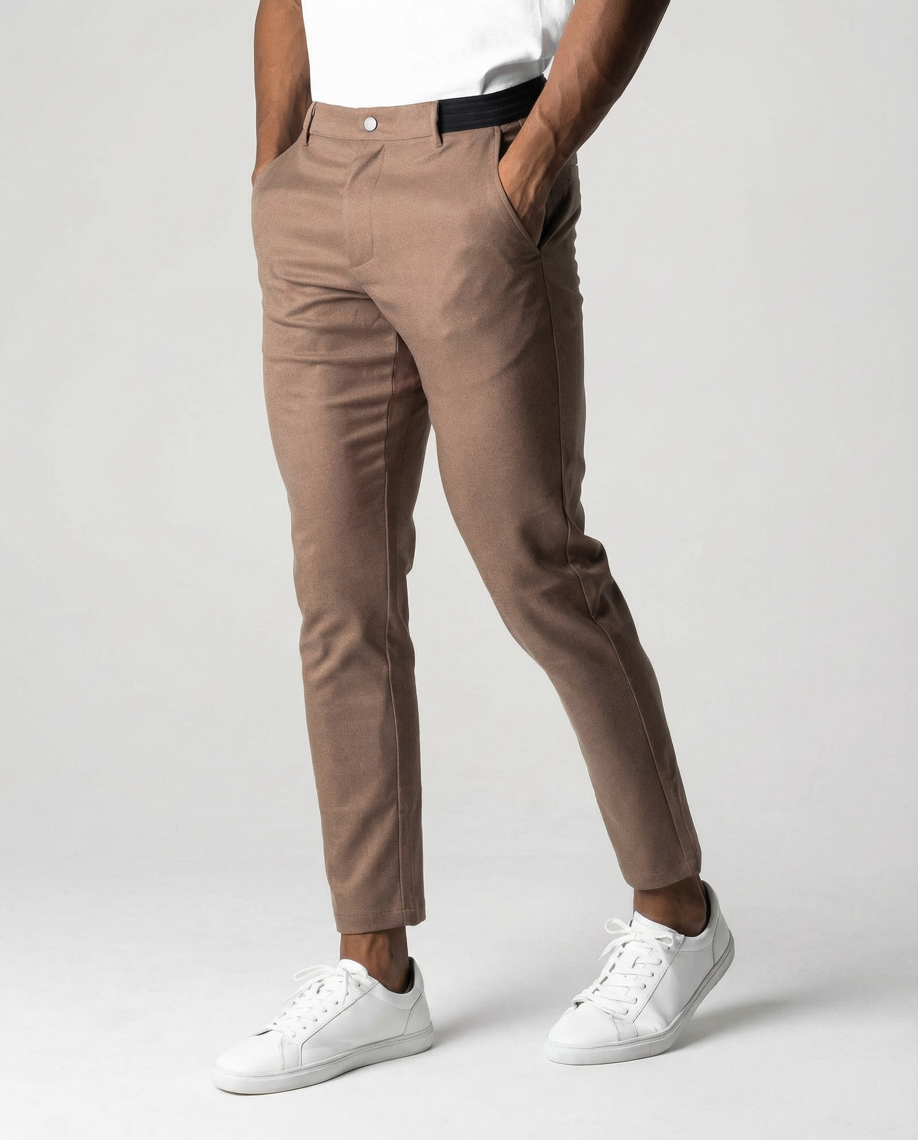 Men's Casual Pants – Slim Fit Solid Color Design for Versatile Everyday Style — side view