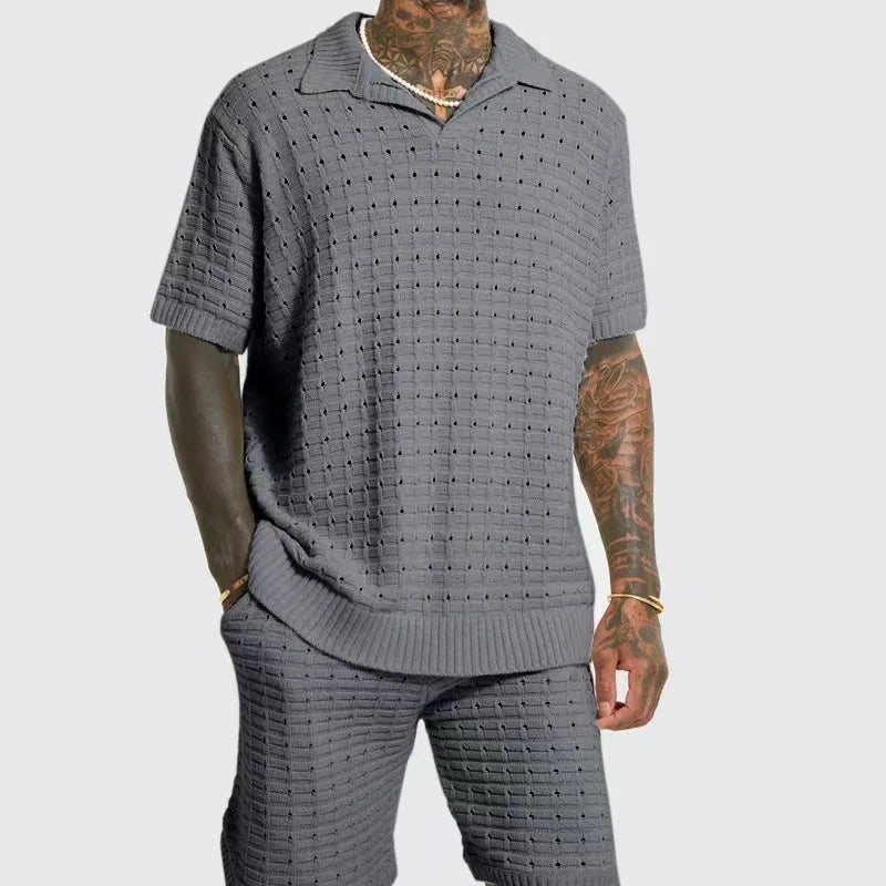 Men's Casual Polo Shirt – Breathable Fit for Warm Spring & Summer Days — detail view