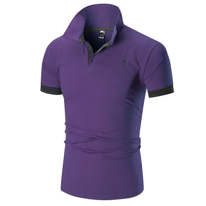 Men's Casual Polo Shirt – Lightweight Breathable Summer Essential — fabric detail