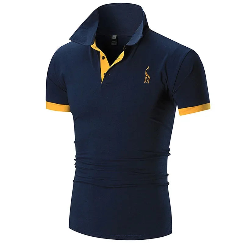 Men's Casual Polo Shirt – Lightweight Breathable Summer Essential — model wearing