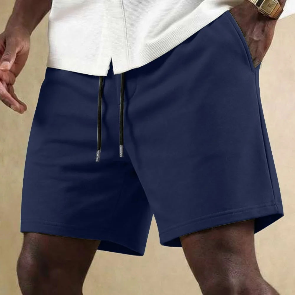 Men's Casual Shorts – Comfortable Cotton Summer Fitness Wear — back view