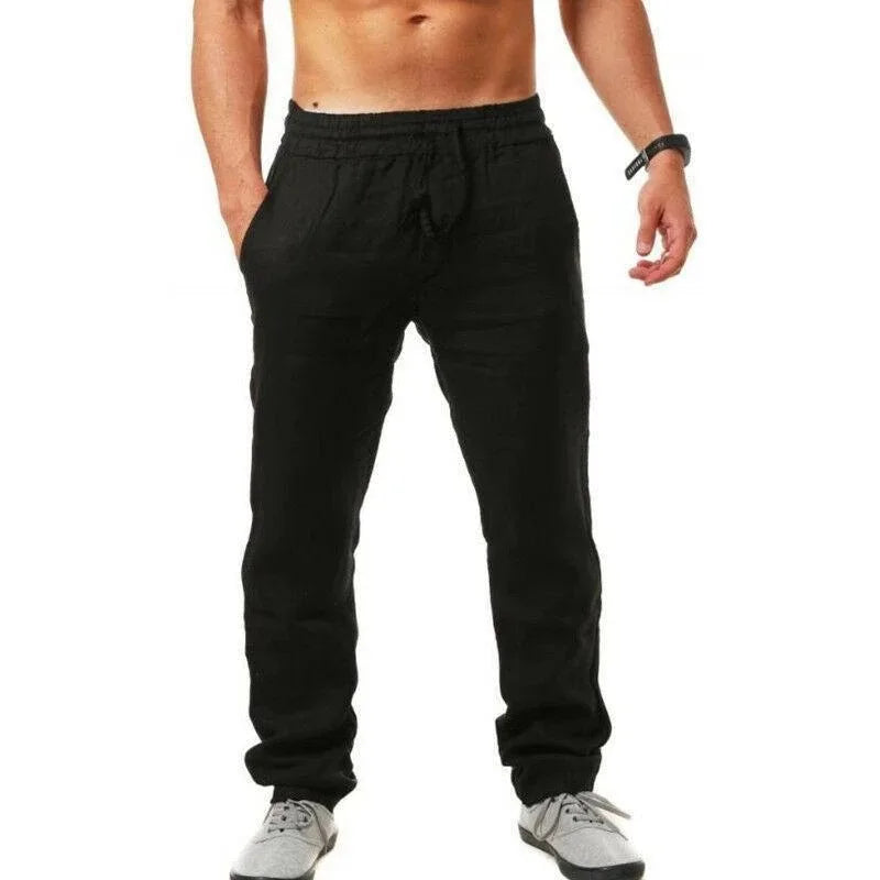 Men's Casual Trousers – Lightweight Cotton Linen for Effortless Style — alternative angle