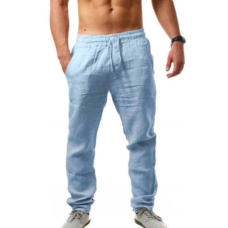 Men's Casual Trousers – Lightweight Cotton Linen for Effortless Style — fit overview