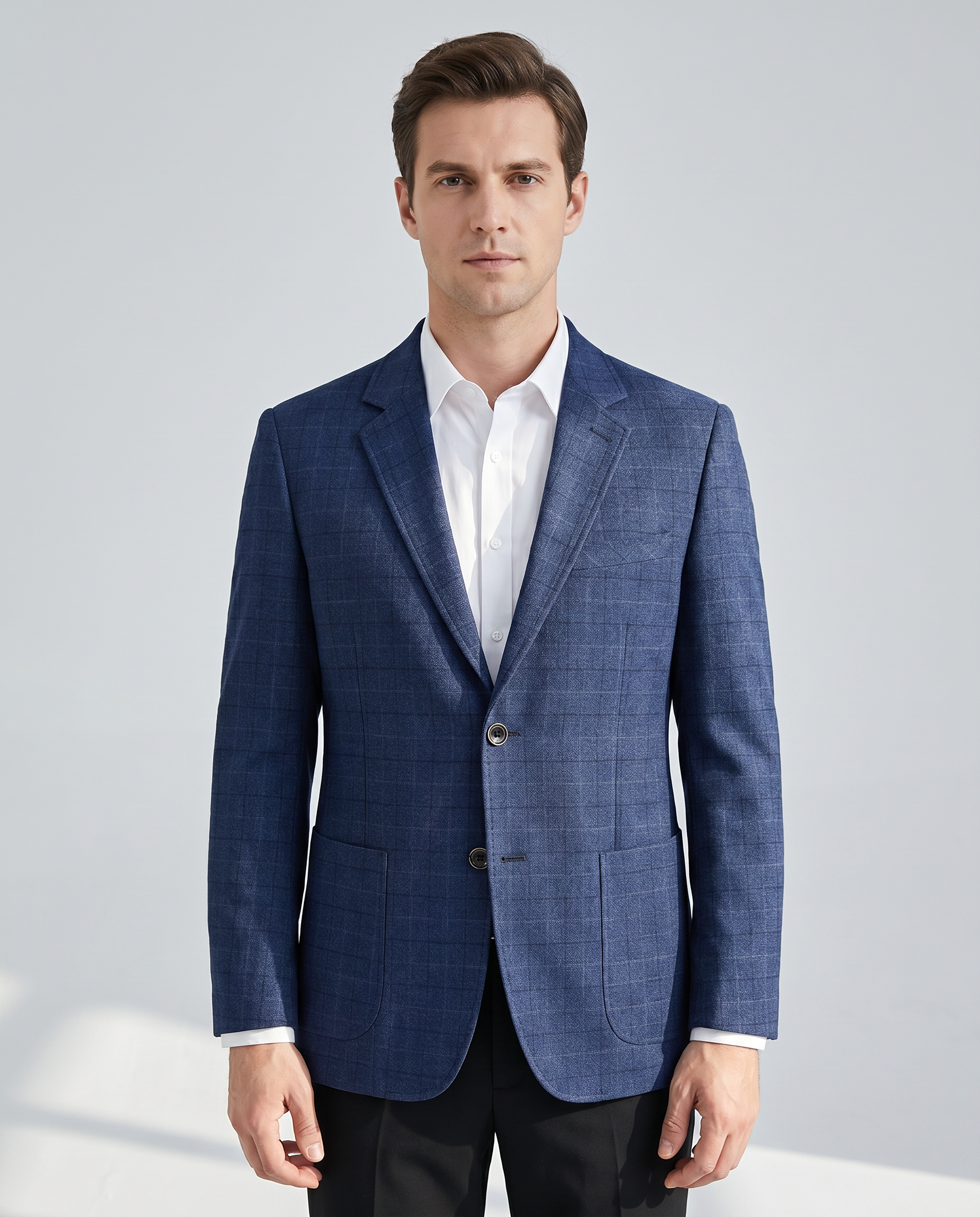 Men's Checkered Blazer – Stylish Slim Fit for Versatile Formal and Casual Wear — side view