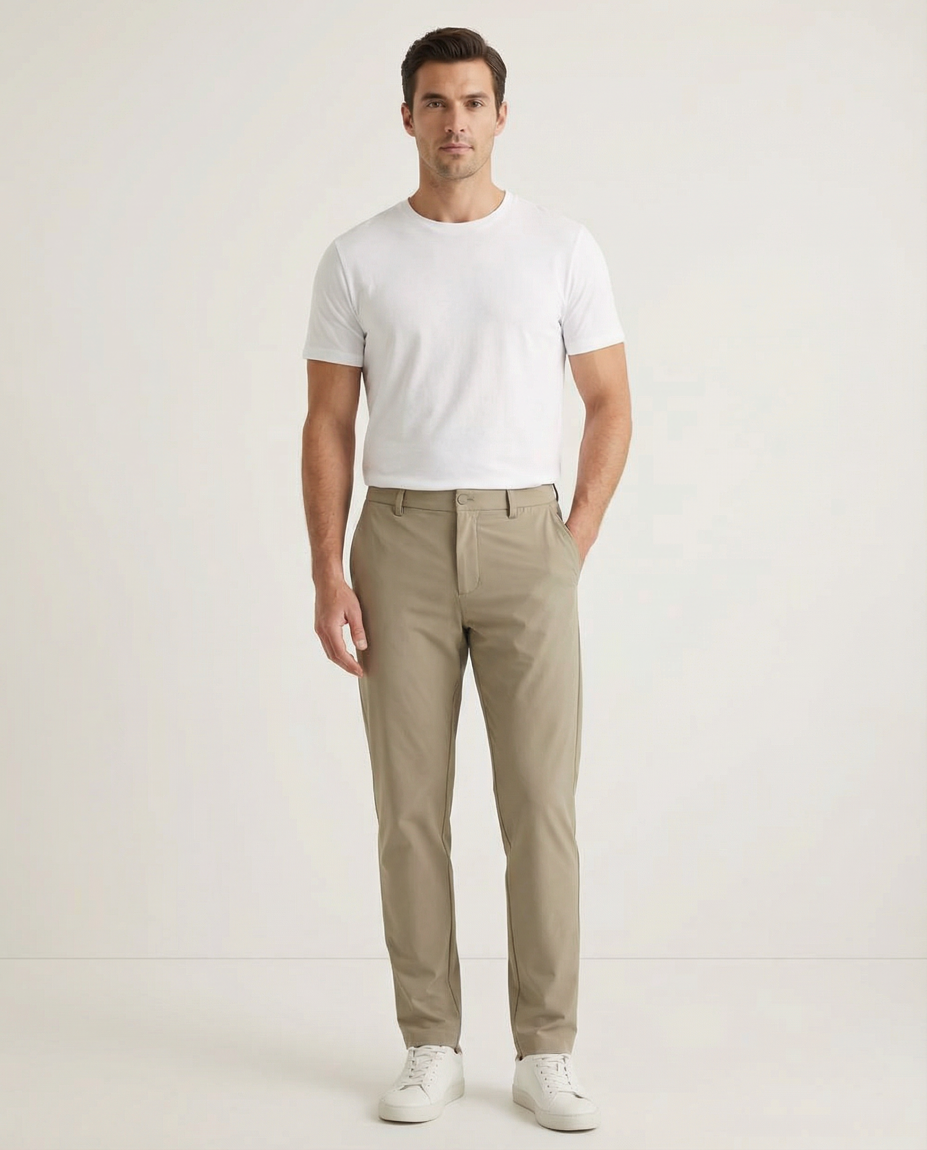 Men's Chino Pants – Lightweight Stretch Khaki for Summer Comfort — back view