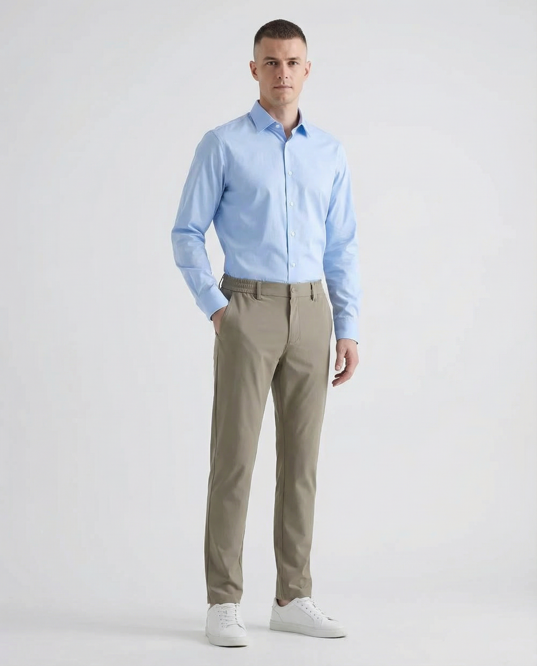 Men's Chino Pants – Lightweight Stretch Khaki for Summer Comfort — side view