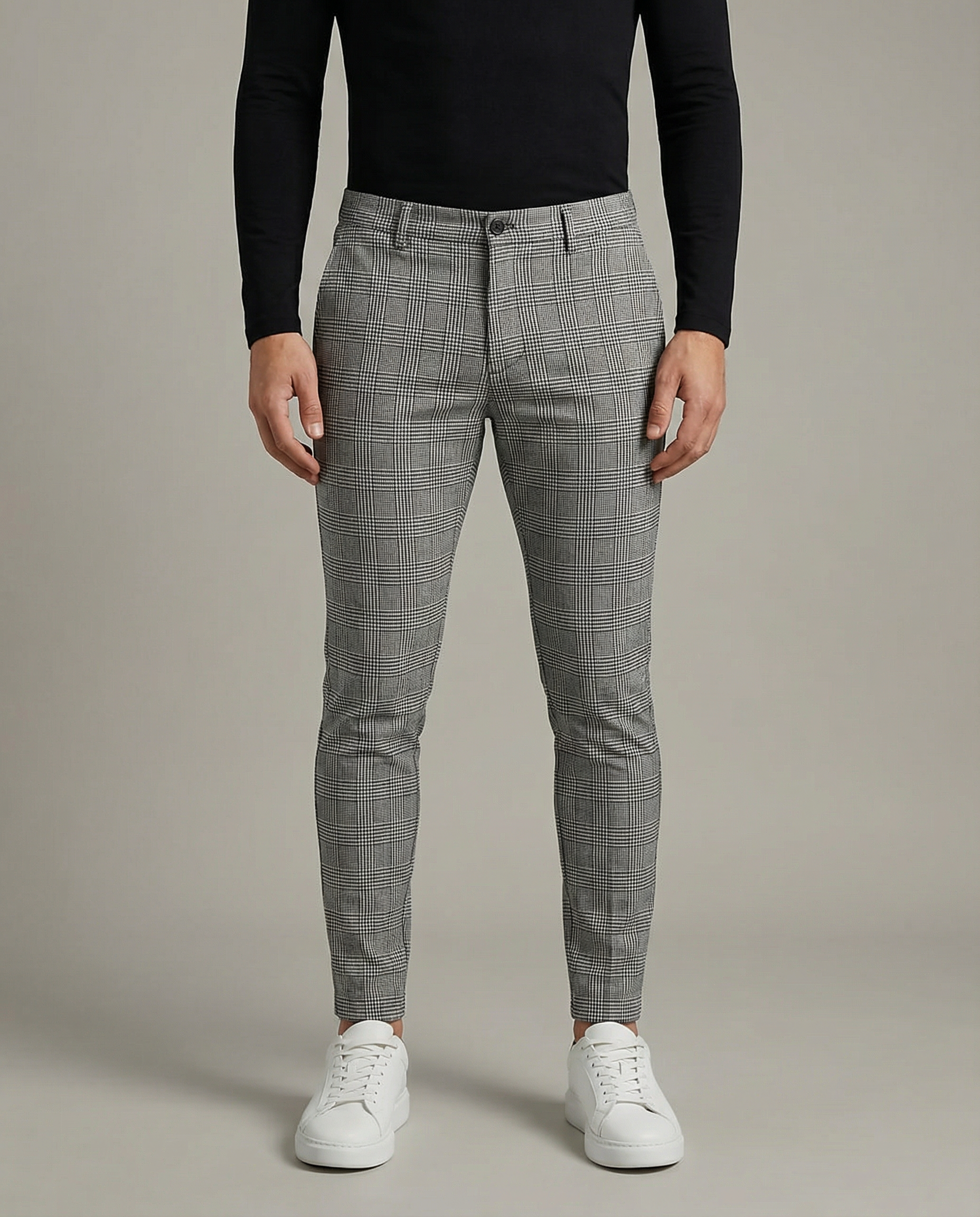 Men's Chino Pants – Slim Fit Ankle Length Casual Trousers — detail view