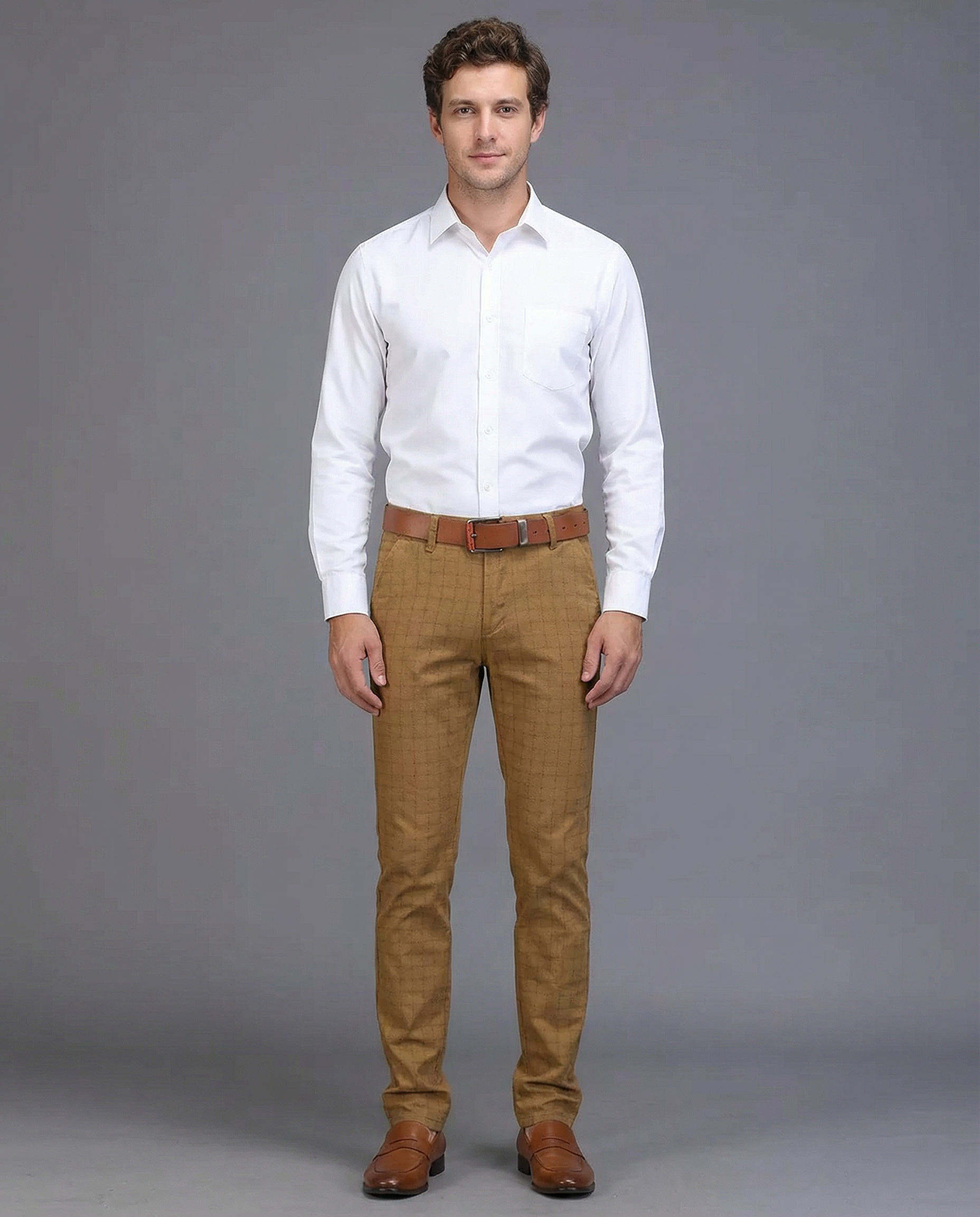 Men's Chino Pants – Slim Fit Chino Trousers for Casual or Office Wear — detail view