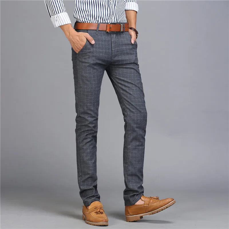 Men's Chino Pants – Slim Fit Chino Trousers for Casual or Office Wear — front close-up