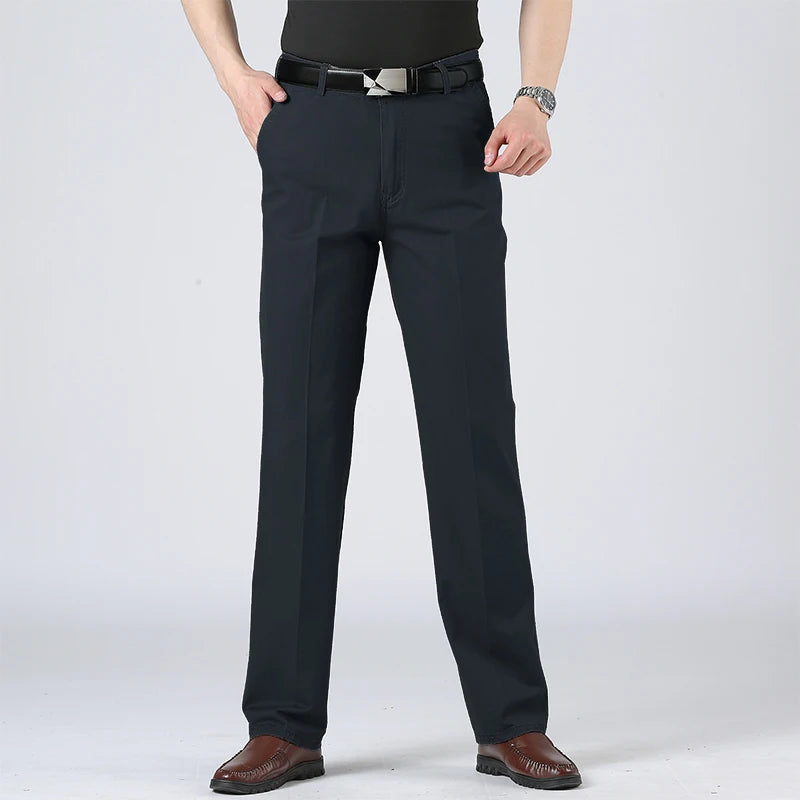Men's Chinos – Classic Straight Fit for Versatile Autumn Style — close-up