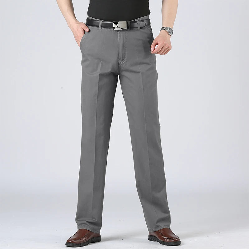 Men's Chinos – Classic Straight Fit for Versatile Autumn Style — fabric detail