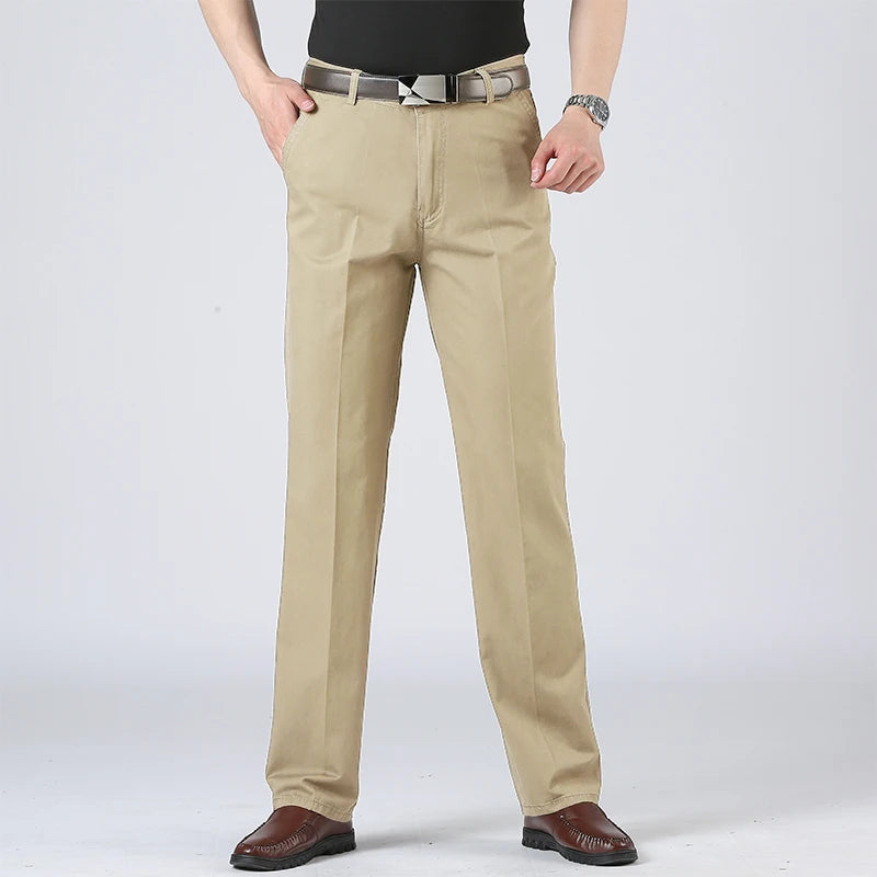 Men's Chinos – Classic Straight Fit for Versatile Autumn Style — styling detail