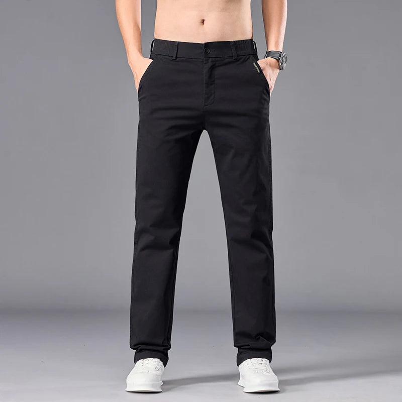 Men's Chinos – Stretchy Straight Fit for Versatile Casual Elegance — alternative angle