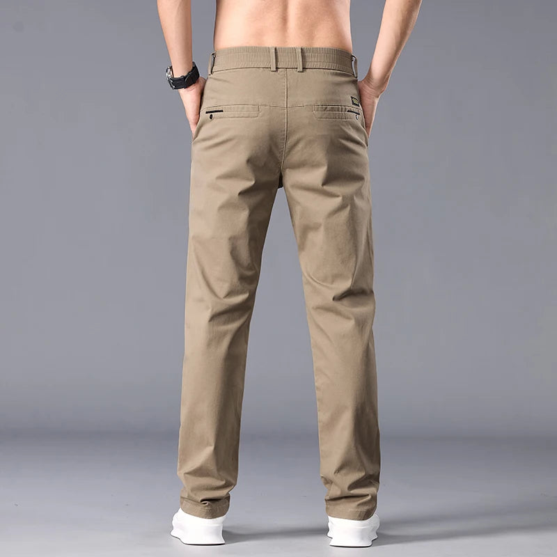Men's Chinos – Stretchy Straight Fit for Versatile Casual Elegance — close-up