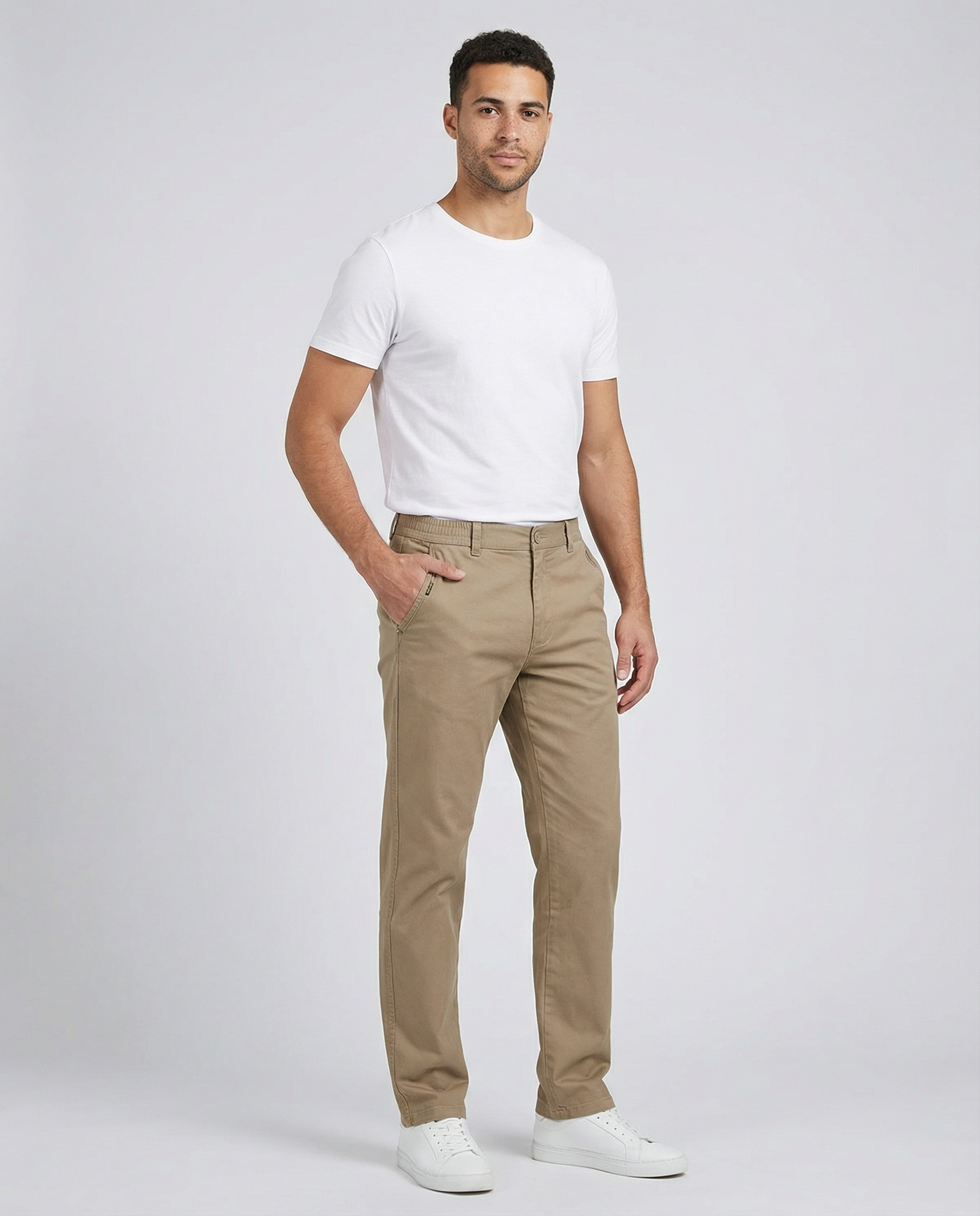 Men's Chinos – Stretchy Straight Fit for Versatile Casual Elegance — detail view