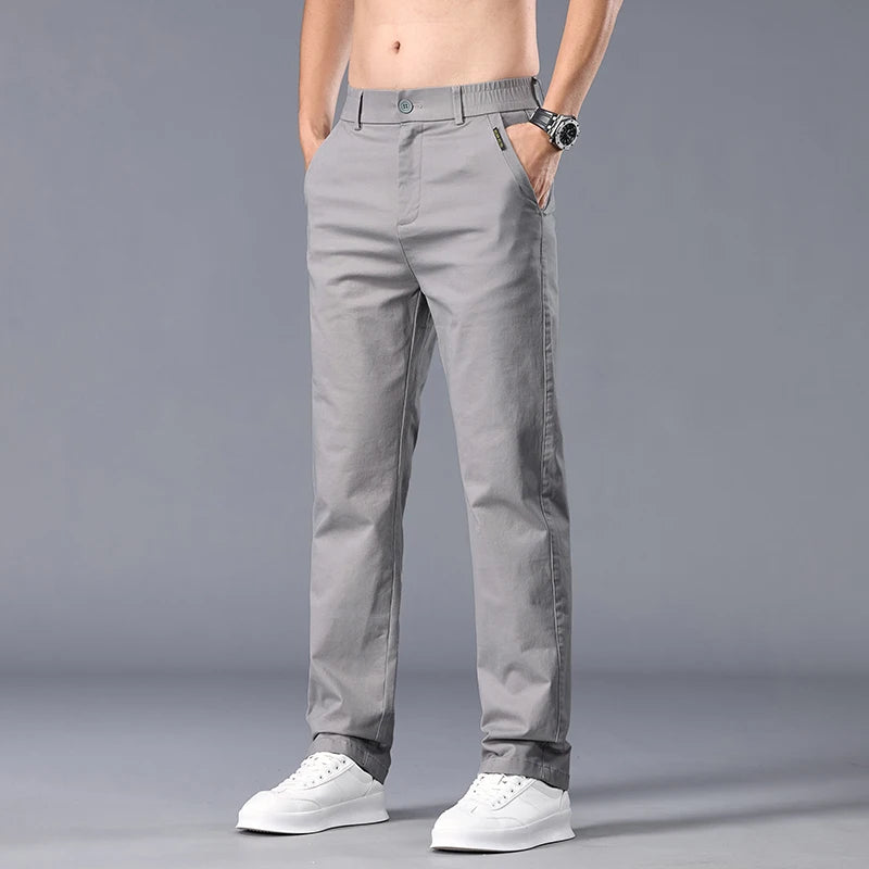 Men's Chinos – Stretchy Straight Fit for Versatile Casual Elegance — fabric detail
