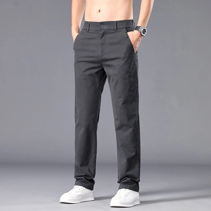 Men's Chinos – Stretchy Straight Fit for Versatile Casual Elegance — fit overview