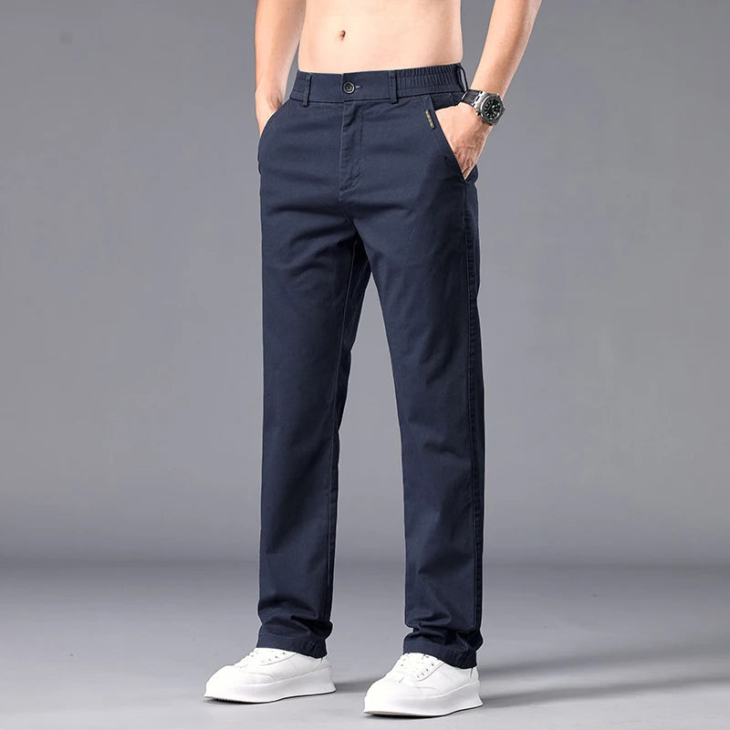 Men's Chinos – Stretchy Straight Fit for Versatile Casual Elegance — styling detail