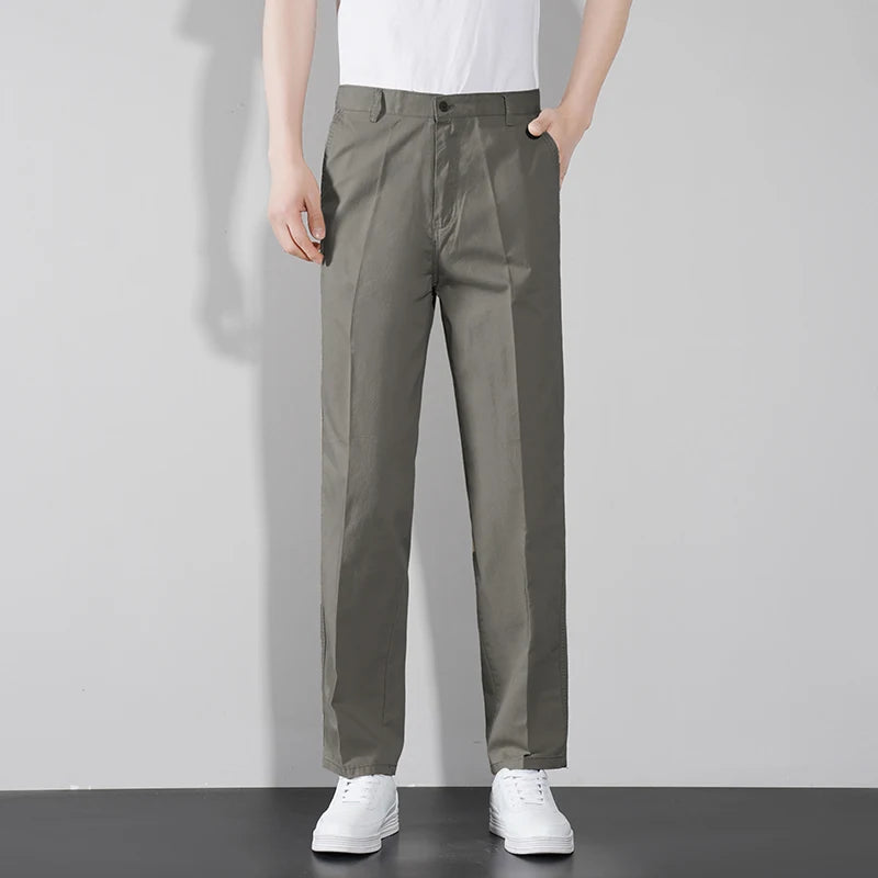 Men's Classic Chinos – High Waist Comfortable Trousers for Versatile Style — styling detail