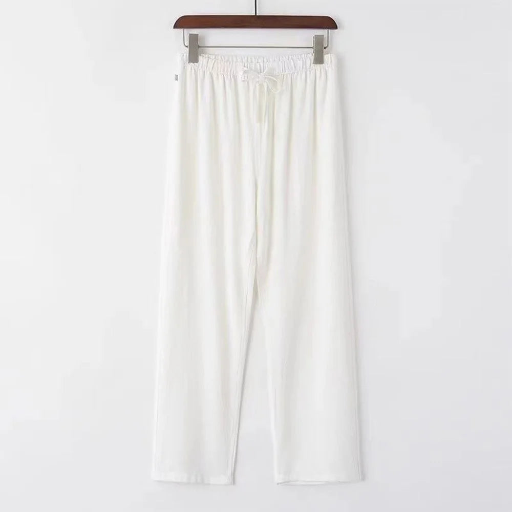 Men's Coastal Joggers – Comfortable Cotton Linen Summer Pants — fit overview
