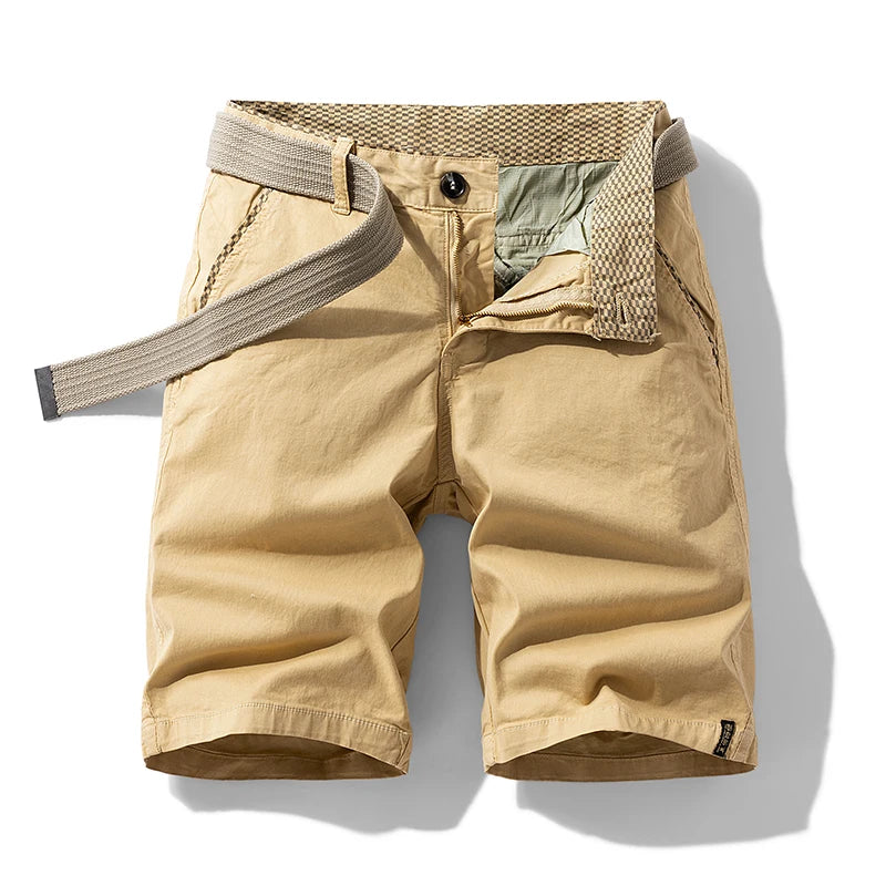 Men's Cotton Cargo Shorts – Relaxed Fit with Practical Pockets for Casual Summer Adventures — detail view