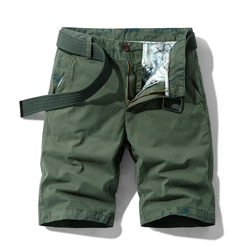 Men's Cotton Cargo Shorts – Relaxed Fit with Practical Pockets for Casual Summer Adventures — fabric detail