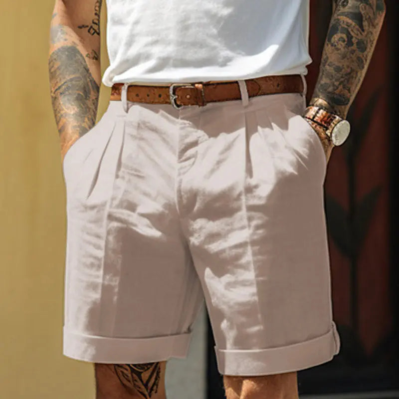 Men's Cotton-Linen Shorts – Breathable Casual Beachwear