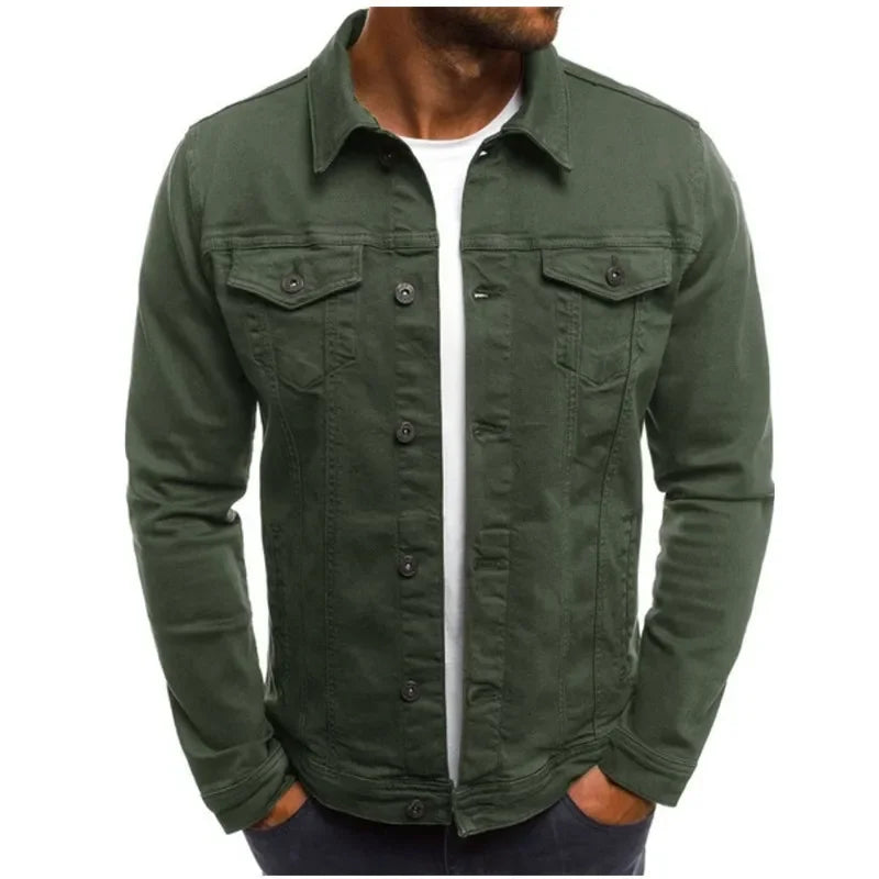 Men's Denim Jacket – Stylish Multi-Pocket Casual Wear for Versatile Outings — fit overview