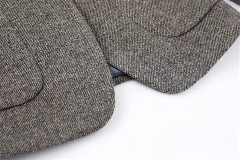 Men's Designer Blazer – Stylish Single Breasted Wool Jacket for Business and Casual Wear — close-up
