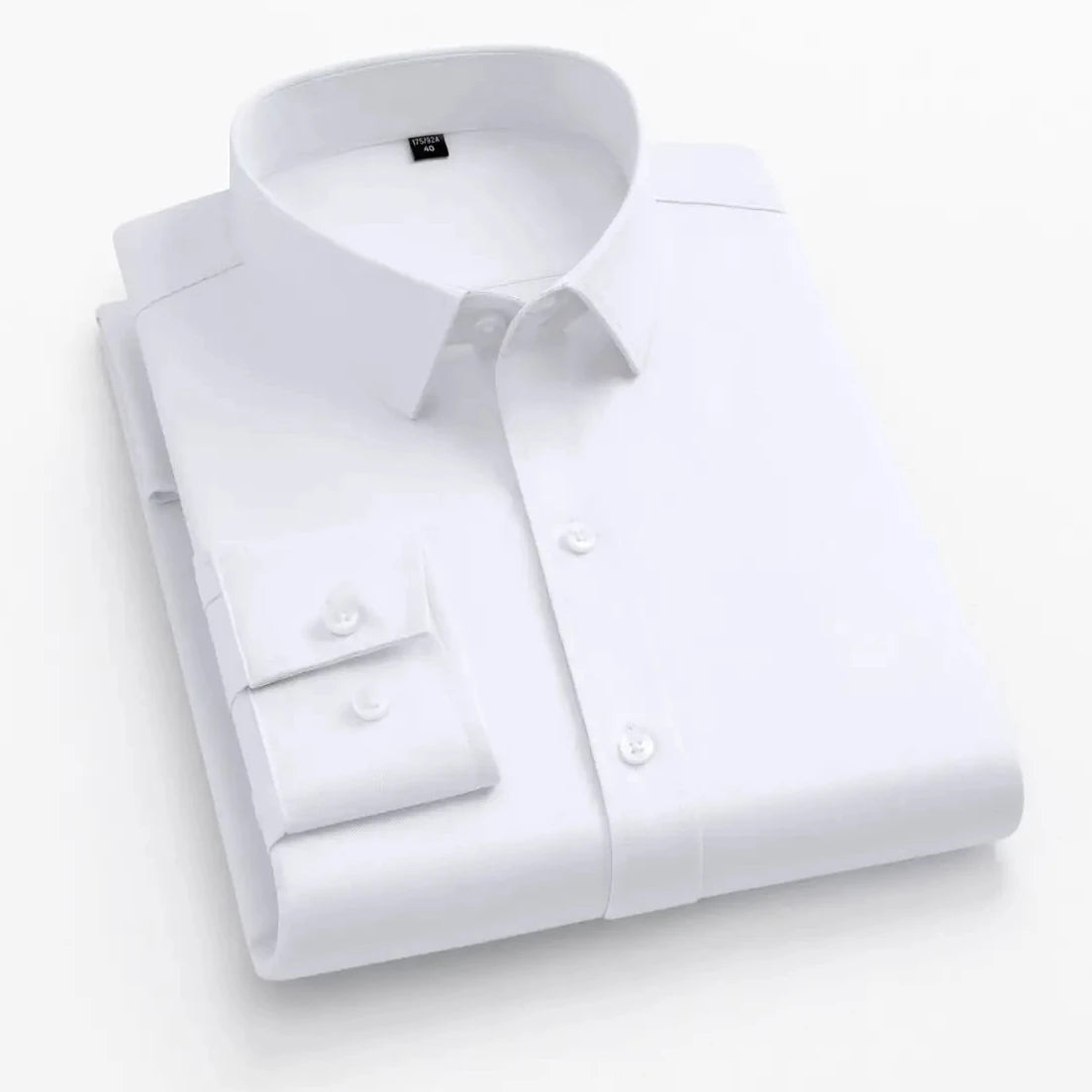Men's Dress Shirt – Non-Iron Elastic Work Attire for Professional Comfort — alternative angle