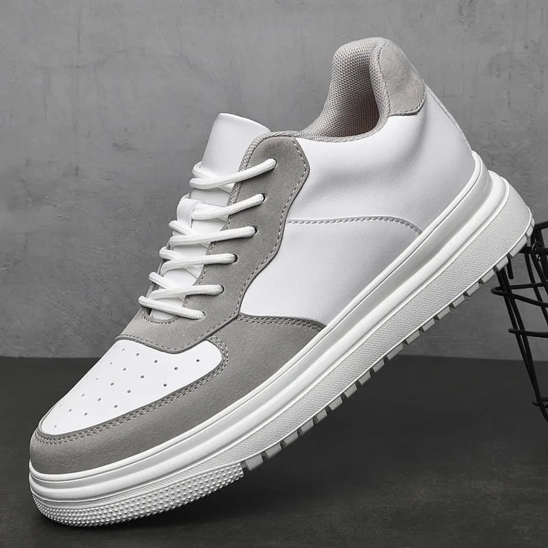 Men's Elevate Sneakers – Stylish Height-Increasing Leather Design — back view