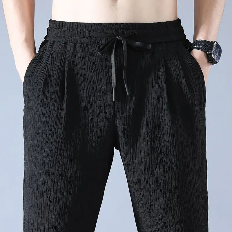 Men's Harem Trousers – Lightweight Casual Summer Pants — alternative angle